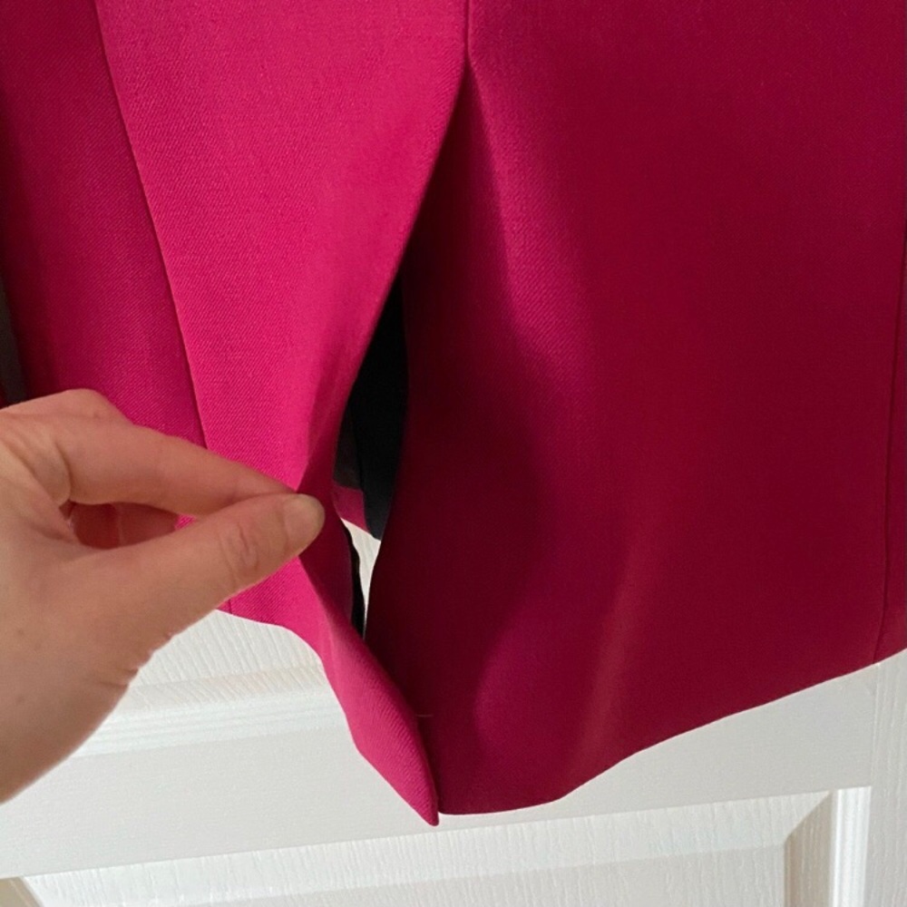 $650 Veronica Beard Keaton Shawl Lapel Tuxedo Fuchsia Pink Wool Jacket Blazer 0 - Picture 9 of 14